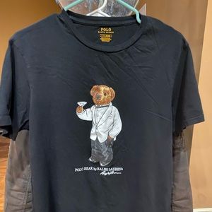 Polo Ralph Lauren Tuxedo Polo Bear Tee Black Large